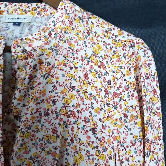 Court & Rowe Woodland Ditzy Floral Ivory Midi Shirtdress - Picture 7 of 9